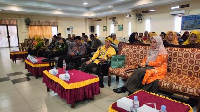 Kepala Kemenag Kota Tarakan H. Syopyan saat sosialisasi Kick Off Program Tuntas Baca Qur’an (TBQ) di SMP Negeri 1 Tarakan.