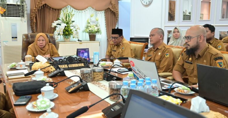 Wakil Gubernur Sulawesi Tengah Reny A. Lamadjido saat mengikuti rapat koordinasi Komisi Pemberantasan Korupsi (KPK) secara virtual, Selasa, (20/1/2026)