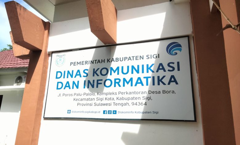 Kantor Dinas Komunikasi dan Informatika Kabupaten Sigi. (Foto: INTERKINI.CO)