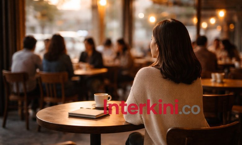 Ilustrasi suasana seseorang menikmati kesendirian di tengah keramaian. (Foto: Dok. INTERKINI.CO)