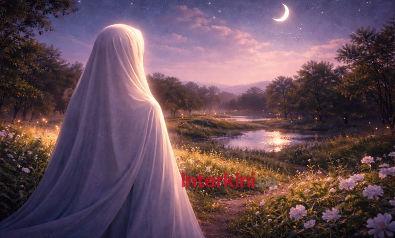 Ilustrasi simbolik perjalanan iman Safiyyah binti Huyay (INTERKINI.CO)