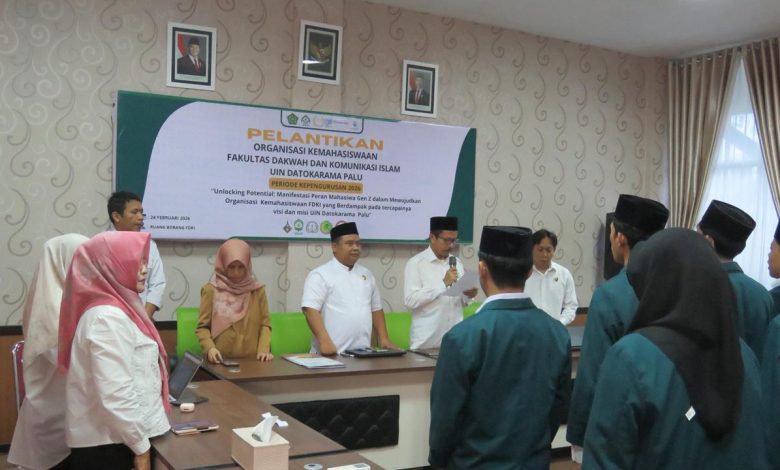Pelantikan pengurus Ormawa FDKI UIN Datokarama Palu