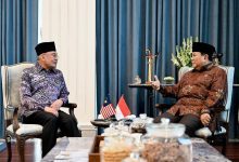 Presiden Prabowo Subianto menerima PM Malaysia Anwar Ibrahim di Istana Merdeka, Jakarta. (Foto: BPMI Setpres)