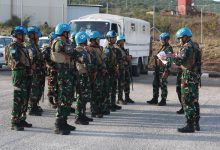 Prajurit TNI Satgas Konga UNIFIL saat latihan kesiapsiagaan. (Foto: Puspen TNI/Infopublik.id)