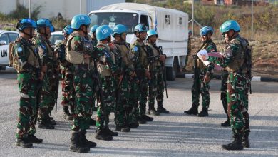 Prajurit TNI Satgas Konga UNIFIL saat latihan kesiapsiagaan. (Foto: Puspen TNI/Infopublik.id)