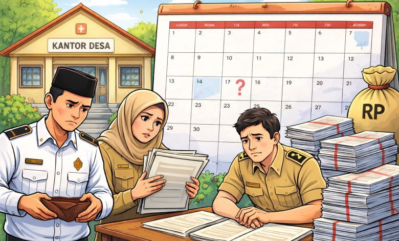 Ilustrasi: Aktivitas administrasi di kantor desa terkait pengelolaan anggaran.