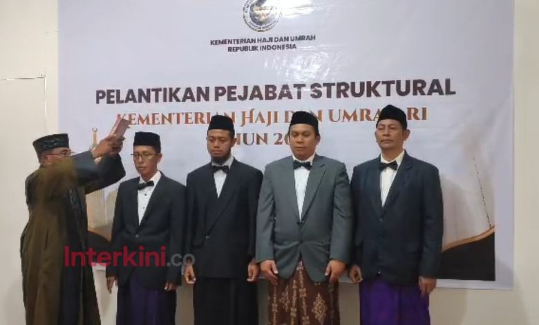 Sejumlah pejabat Kemenhaj Sigi, Palu, dan Donggala mengikuti prosesi pelantikan secara daring, Kamis (9/4/2026).
