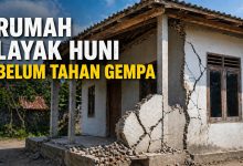 Ilustrasi rumah layak huni belum tahan gempa
