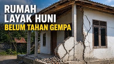 Ilustrasi rumah layak huni belum tahan gempa