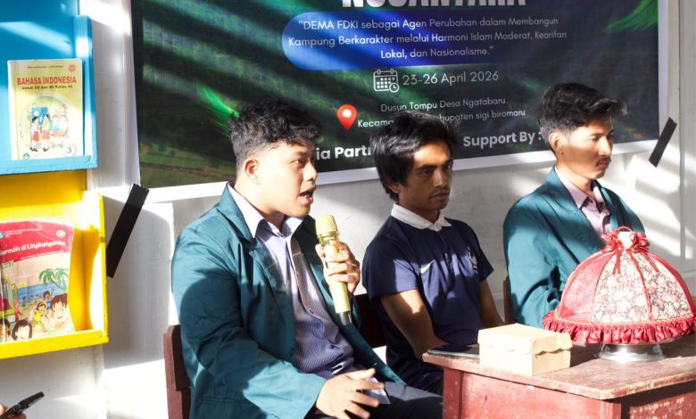 DEMA FDKI UIN Datokarama Palu saat melakukan kegiatan Kampung Karakter Nusantara di Dusun Tompu, Sigi, 23–26 April 2026. (Foto: Uy/in)