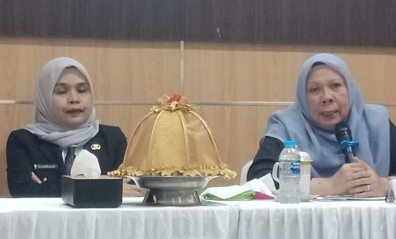 Wakil Gubernur Sulteng Reny Arniwaty Lamadjido bersama dr. Jumriani saat jumpa pers usai pelantikan di Aula RSUD Undata Palu, Senin (4/5/2026).