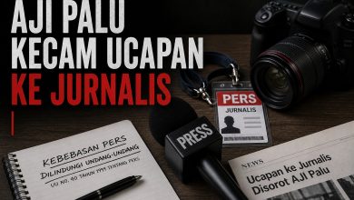 Ilustrasi kebebasan pers dan sorotan terhadap ucapan kepada jurnalis yang dipersoalkan AJI Kota Palu.