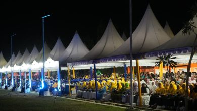 Suasana pembukaan MTQ XXXI Tingkat Provinsi Sulawesi Tengah di kawasan Taman Likuifaksi, Kabupaten Sigi, Minggu malam (7/6/2026). Pada pelaksanaan kegiatan tersebut, sejumlah wartawan mengeluhkan pembatasan akses di beberapa area peliputan. (Foto: Ist)