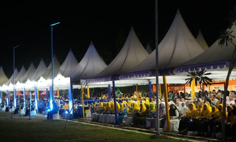 Suasana pembukaan MTQ XXXI Tingkat Provinsi Sulawesi Tengah di kawasan Taman Likuifaksi, Kabupaten Sigi, Minggu malam (7/6/2026). Pada pelaksanaan kegiatan tersebut, sejumlah wartawan mengeluhkan pembatasan akses di beberapa area peliputan. (Foto: Ist)