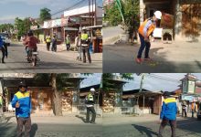 Petugas Dinas Bina Marga Provinsi Sulawesi Tengah melakukan pengukuran dan penandaan titik (MC-0) di ruas Palu–Kulawi, Kabupaten Sigi, Selasa (9/6/2026). Kegiatan ini merupakan tahap awal Program Berani Lancar sebelum pekerjaan fisik jalan dimulai.