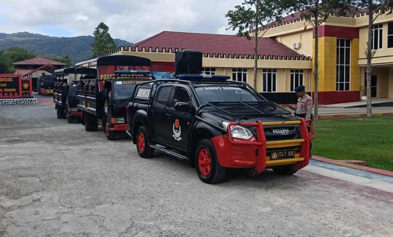 Personel Brimob Polda Sulawesi Tengah disiagakan untuk membantu penanganan pascagempa Magnitudo 6,7 di Kabupaten Sigi.