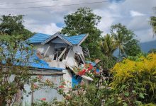 Bangunan warga di Kamarora B, Kecamatan Nokilalaki, Kabupaten Sigi, Sulawesi Tengah, mengalami kerusakan akibat gempa Magnitudo 6,7. (Dok. Humas Polres Sigi)