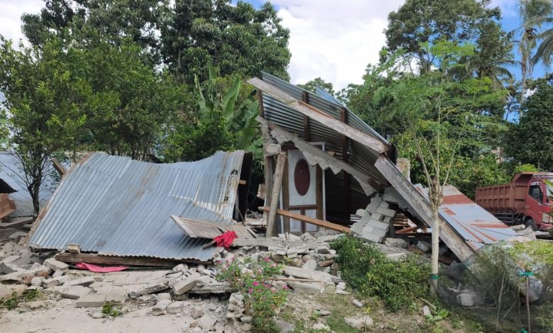 Bangunan warga di Sigi mengalami kerusakan setelah gempa Magnitudo 6,7 mengguncang Sulawesi Tengah. (IST)