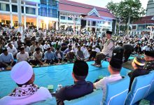 Prof KH Zainal Abidin menyampaikan tausiyah pada Subuh Berkah Sulawesi Tengah di Palu