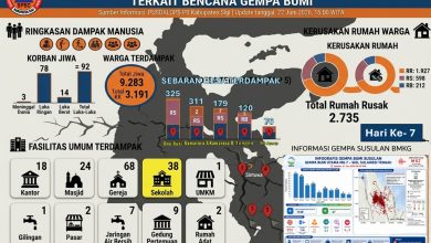Infografis BPBD Kabupaten Sigi menunjukkan sebaran lima desa dengan dampak terbesar akibat gempa Magnitudo 6,7 berdasarkan data kaji cepat hingga hari ketujuh masa tanggap darurat. (Dok: BPBD Kabupaten Sigi)