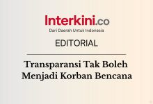 Ilustrasi editorial Interkini.co: Transparansi informasi merupakan bagian penting dalam penanganan bencana dan pemenuhan hak publik atas informasi.