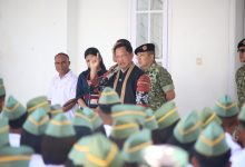 Mendagri Tito Karnavian menyampaikan arahan kepada kadet Politeknik "Ben Mboi" Unhan NTT di Belu, Sabtu (27/6/2026), dengan mendorong lulusan vokasi membangun wirausaha.