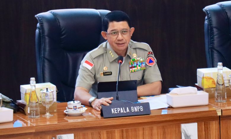 Kepala BNPB Letjen TNI Dr. Suharyanto menghadiri rapat koordinasi dan sosialisasi kesiapsiagaan menghadapi fenomena El Nino di Kementerian Dalam Negeri, Jakarta, Senin (29/6/2026).
