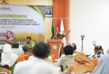 Gubernur Anwar Hafid membuka Rakor Berani Panen Raya Sulteng di Kabupaten Sigi.