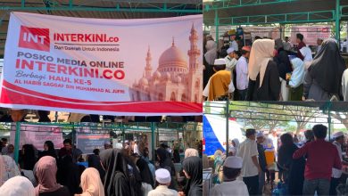 Interkini.co membuka Posko Media Online dan menyediakan minuman gratis bagi jamaah Haul ke-5 Alhabib Saggaf bin Muhammad Aljufri di Kompleks Pondok Pesantren Alkhairaat Madinatul Ilmi Dolo, Kabupaten Sigi, Sabtu, 8 Agustus 2026.