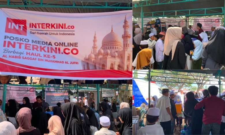 Interkini.co membuka Posko Media Online dan menyediakan minuman gratis bagi jamaah Haul ke-5 Alhabib Saggaf bin Muhammad Aljufri di Kompleks Pondok Pesantren Alkhairaat Madinatul Ilmi Dolo, Kabupaten Sigi, Sabtu, 8 Agustus 2026.