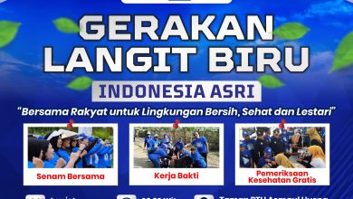 DPC Partai Demokrat Kabupaten Sigi menggelar Gerakan Langit Biru Indonesia Asri pada Jumat, 21 Agustus 2026, di Taman RTH Asmaul Husna. Kegiatan meliputi senam bersama, kerja bakti, dan pemeriksaan kesehatan gratis. (Foto: Dok. Demokrat Sigi)