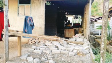 Kerusakan sejumlah bangunan pascagempa M5,5 di Halmahera Tengah, Maluku Utara, Selasa (1/9/2026). (Sumber: BPBD Kabupaten Halmahera Tengah)