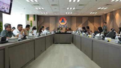 Rapat BNPB dan Ombudsman RI membahas monitoring pelayanan kebencanaan NTT dan Sumatra di Graha BNPB, Jakarta, Rabu (2/9/2026).